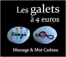 Les Galets à 4 euros : Message et mot cadeau symbolique original