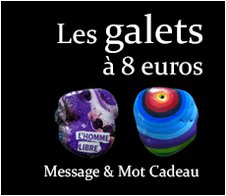 Les Galets à 8 euros : Message et mot cadeau symbolique original