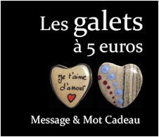 Les Galets à 5 euros : Message et mot cadeau symbolique original