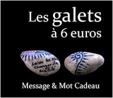 Les Galets à 6 euros : Message et mot cadeau symbolique original